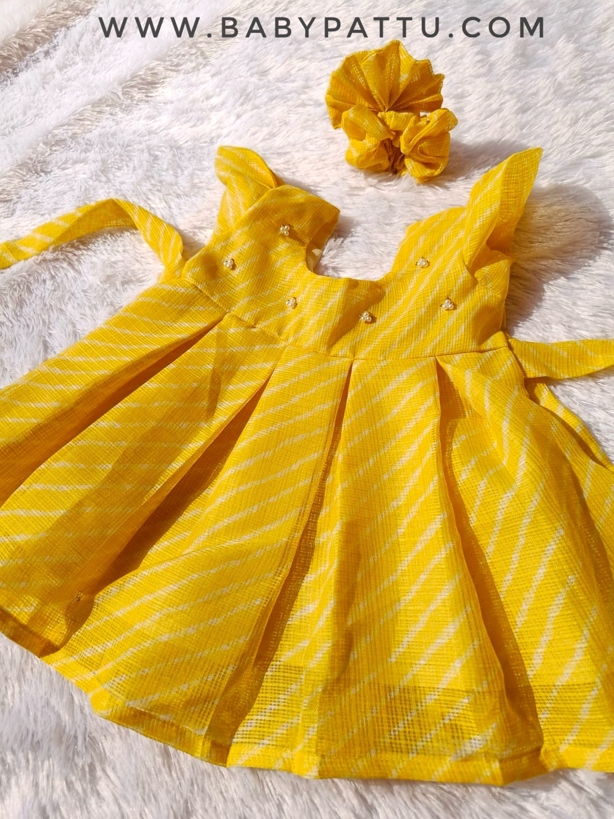 Lemon Soft Kota Cotton Frock