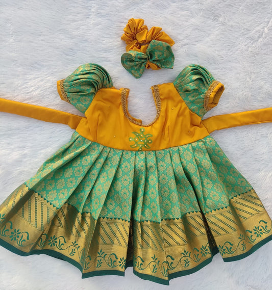 Yellow and Green Frock