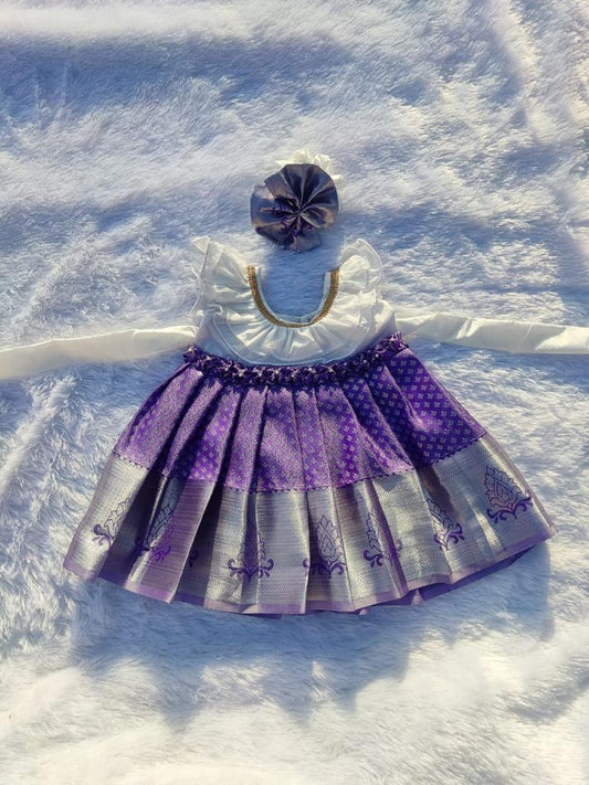 White and Purple Frock