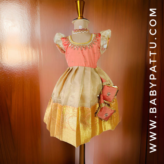 Peach & Gold Frock