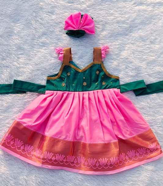 Green & Pink Frock