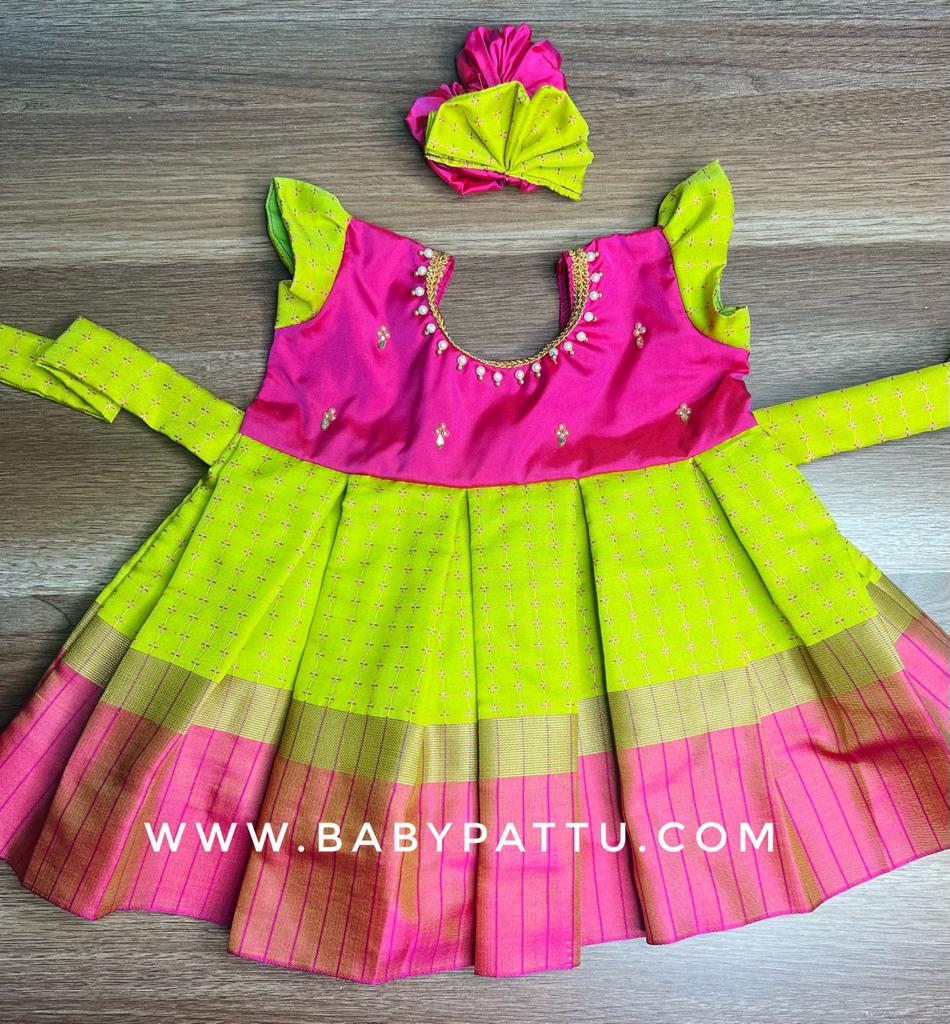 Pink & Green Frock