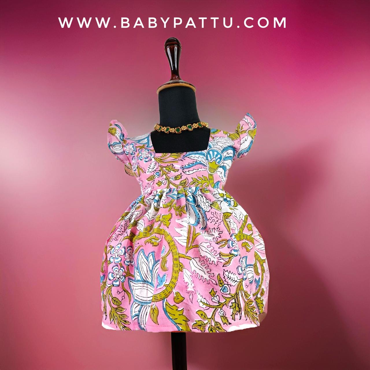 Baby Pink Pure Cotton Daily Use Frock