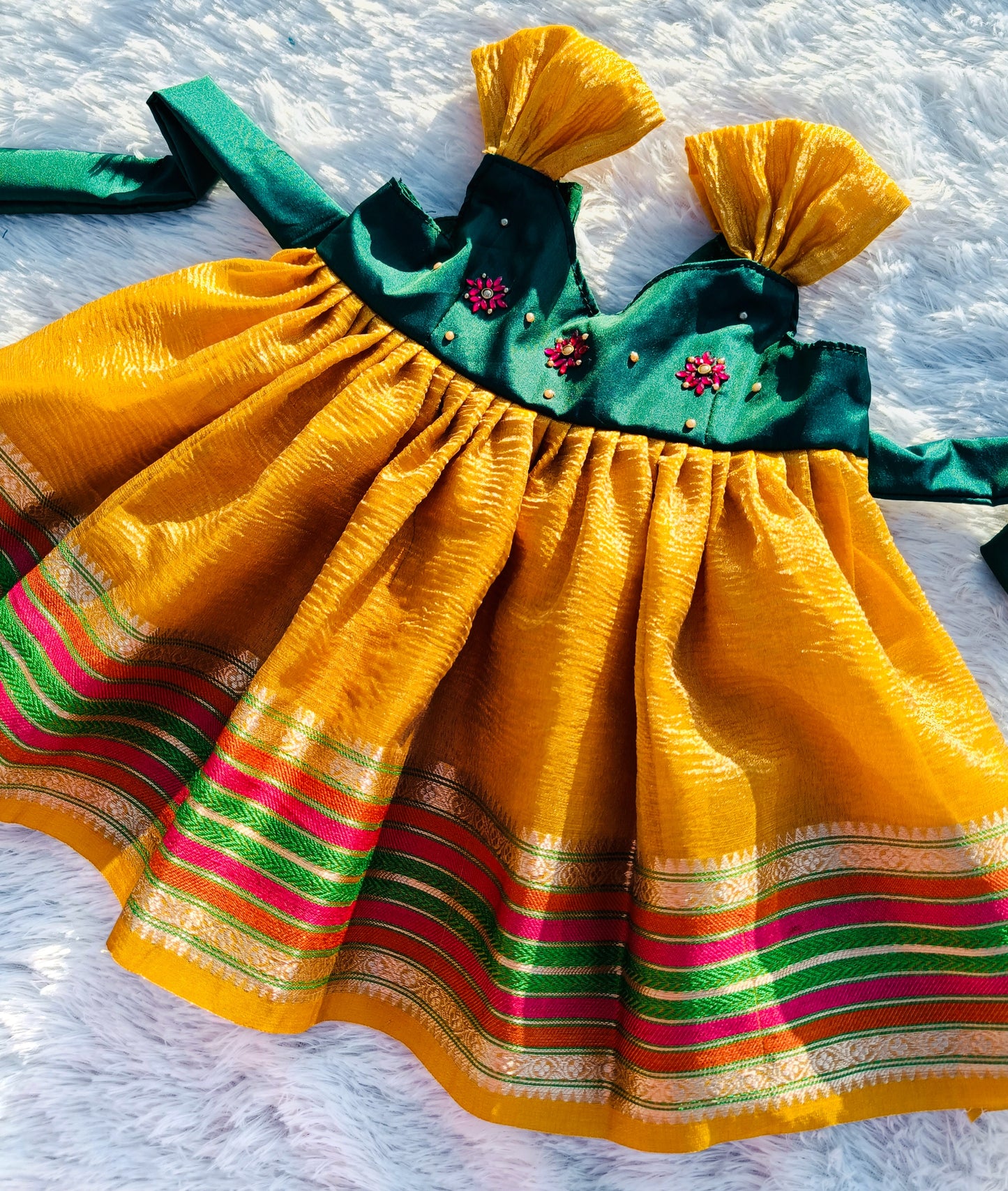 Green and Yellow Frock