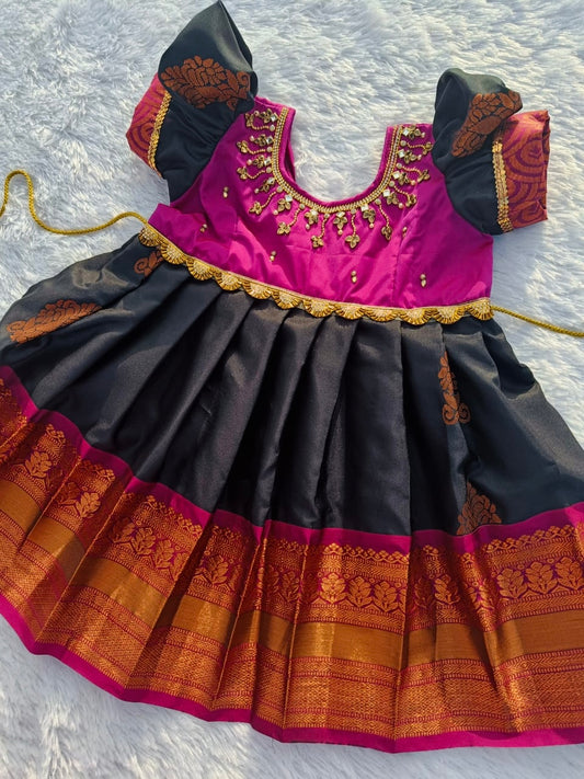 Purple and Black Frock || Dasara and Diwali Collection 2024