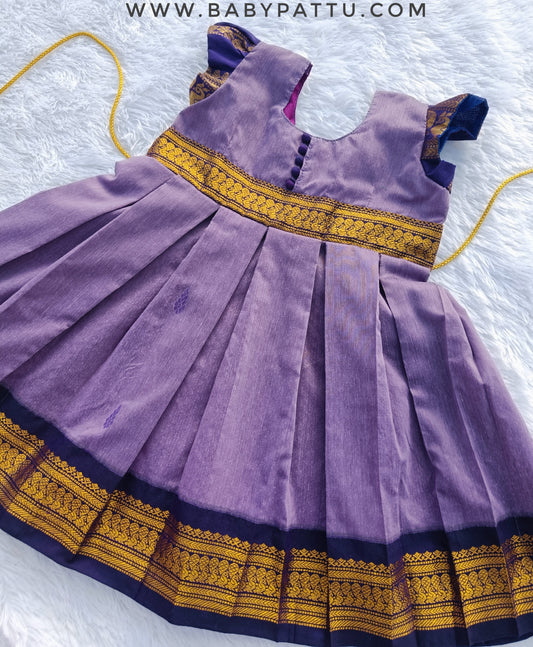 Lavender Kalyani cotton Frock