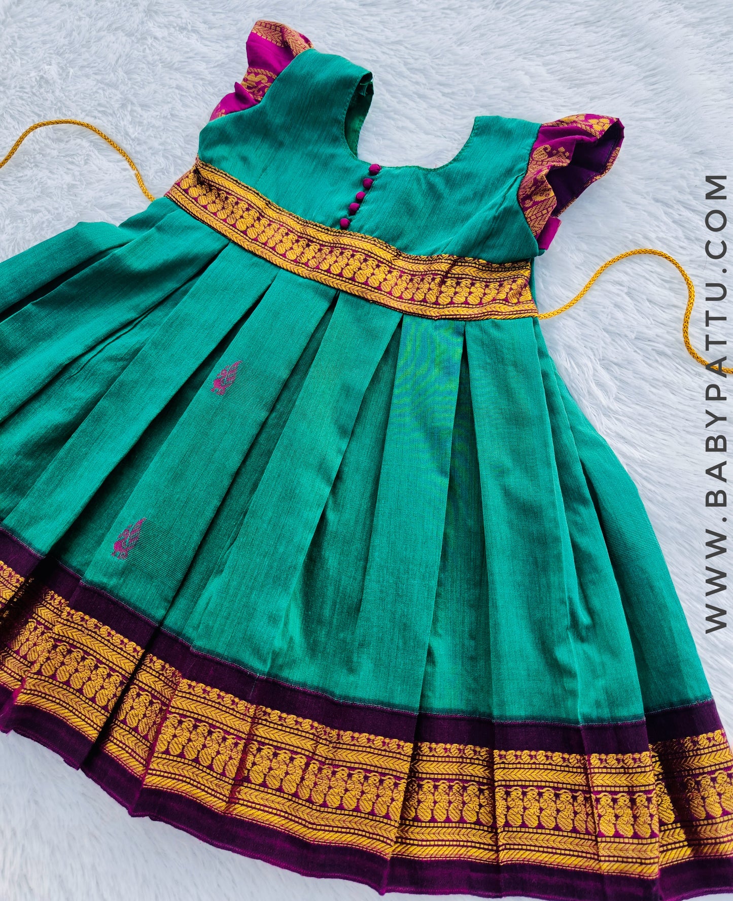 Kalyani Cotton Light Green Frock