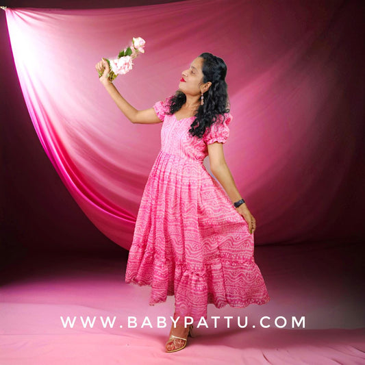 BabyPink Sundress In Kota Cotton Fabric