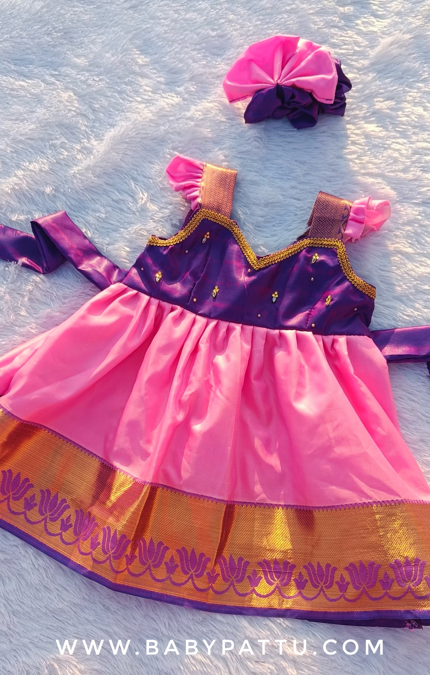 Purple & Candy Pink Frock